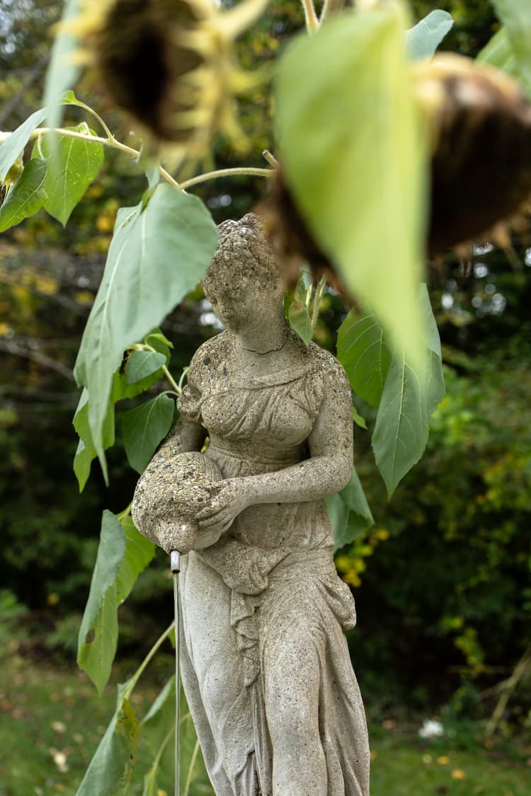 hidden garden statue